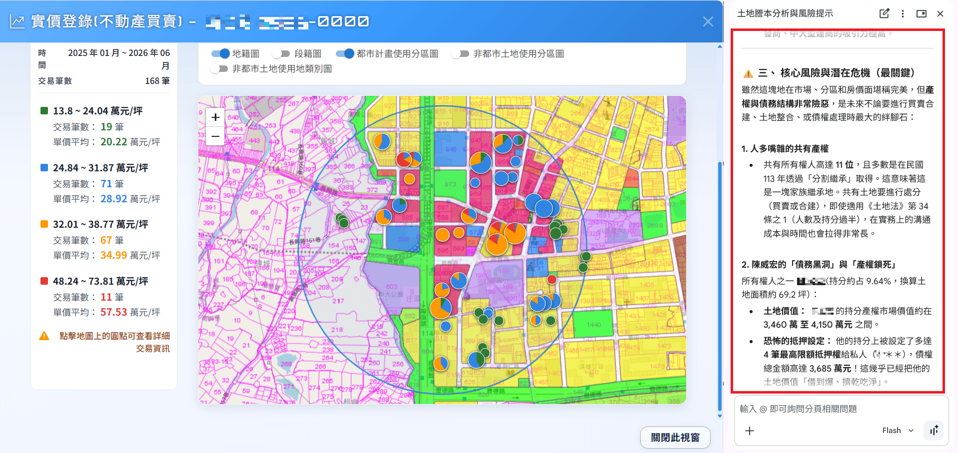 Gemini 整理土地權利風險與共有產權問題